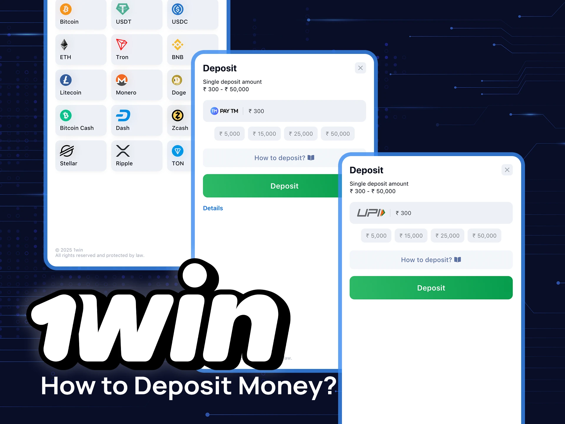 Top up your balance to play Crash at 1win and start your journey to big wins.